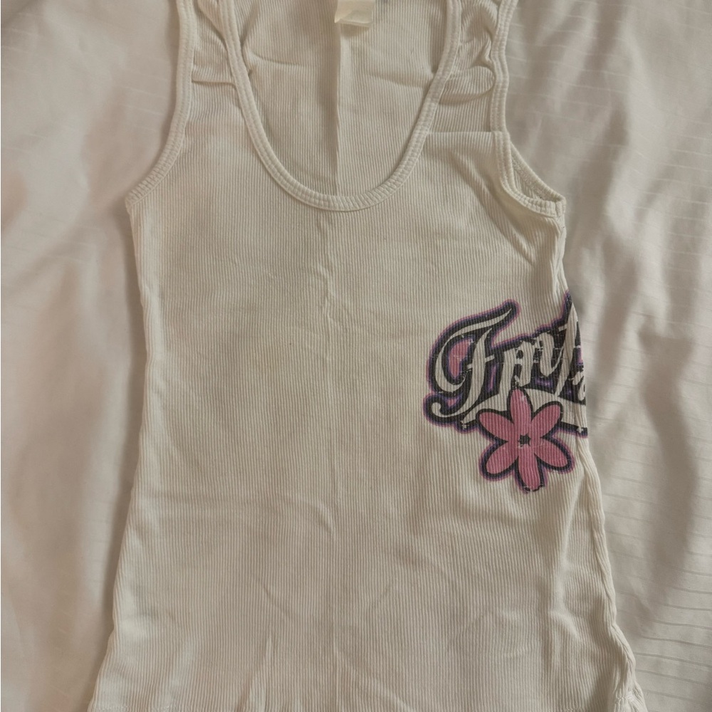 FMF SoCal rare White Tank Top with Pink and Purple Graphic